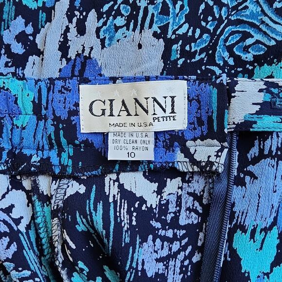 Vintage Gianni Mini Rayon Skirt Size 10 - Picture 8 of 9